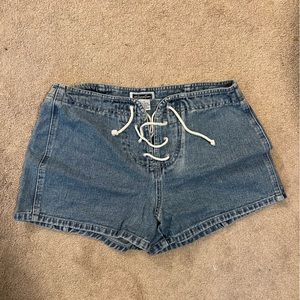 Vintage Xhileration Denim Shorts Tie Front